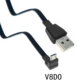 0,1 M 0,2 M Up & Down & Links & Dešinę Kampu 90° Micro USB Kištuką į USB Male Duomenų Kabelis 0,5 m 1m Patogu Tablet