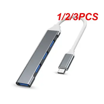 1/2/3PCS C HUB USB 3.0 HUB C Tipo 4 Port Multi Adapteris, Splitter OTG Macbook HUB 13 15 Oro Mi Kompiuterių Priedai