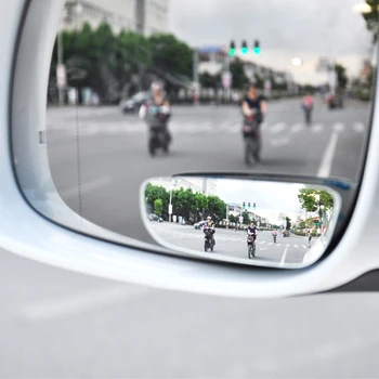 1 Pora Auto Papildomas Galinio Vaizdo Veidrodis 360 Laipsnių Plataus Kampo Išgaubti Blind Spot Veidrodis