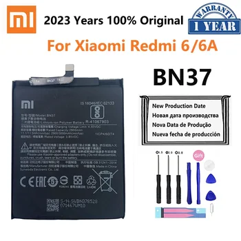100% Originalios Baterijos BN37 3000mAh Už Xiaomi Redmi 6 Redmi6 Redmi 6A Aukštos Kokybės Pakaitinis Telefono Baterijos