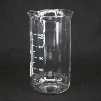 1000ml Ūgio Forma Stiklinę Chemijos Laboratorija boro silikatinio Stiklo, Skaidrią Stiklinę Sutirštės su piltuvėliu