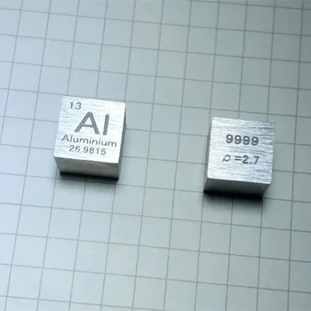 10mm AI≥99,99 proc. Aliuminio AI Kubo Periodinės Elementų Lentelės Kubo Rankų Mokslo Švietimo 