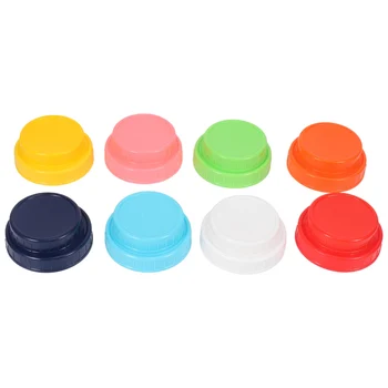 16 Pack Spalvos Plastiko Jar Dangteliai -8 Plačiai Burnos Ir 8 Reguliariai Burnos Kamuolys Dangteliai,Anti-Slip Maisto Produktų Laikymo Dangteliai