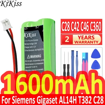 1600mAh KiKiss Baterija SIEMENS Gigaset AL14H T382 C28 C42 C46 C360 C365 A140 C36H (V30145-K1310-X383 V30145-K1310-X359 )