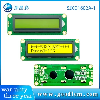 1602A-1 lcd ekranas module16x02 AIP31068L valdytojas STN geltona teigiamas LCD modulis Kelių rūšių ir spalvų 5V maitinimo šaltinis