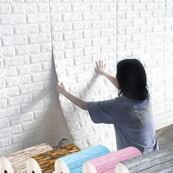 1m 3D Plytų Sienų Lipdukai 