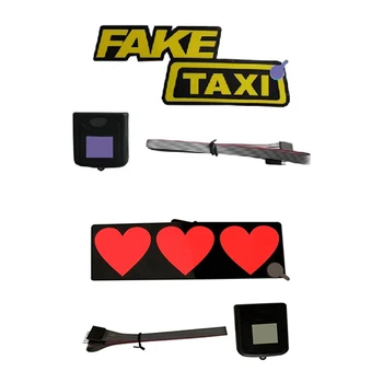 1Set Meilė Juokinga Taksi Automobilio Langą Lipdukas prekinis, galinis Stiklo Dekoratyvinis LED Šviesos Aksesuarų Stilius, Dekoratyvinis Žėrintis LED