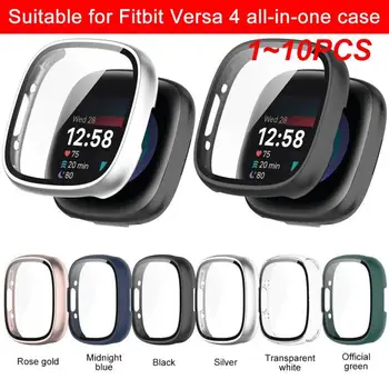 1~10VNT Screen Protector Atveju, Fitbit Prasme 2 Versa 4 Versa4 Smartwatch Visu PC Apsauginį Dangtelį galima Skalbti Bamperis