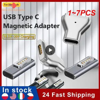 1~7PCS Magnetinio USB C Adapterio Tipas C/DC5521 į * 2 /Magsafe1 Jungtis PD Greitai Įkrauti Adapteris, Skirtas MacBook Air/
