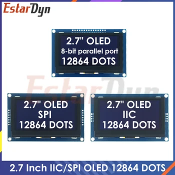 2.7 Colių OLED LCD Ekranas, 128x64 Diskai SSD1327 IIC / SPI / 8-bitų Lygiagretus Prievadas