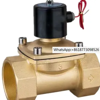 2 būdas Žalvario vandens vožtuvas 3 colių solenoid valve 220V AC Paprastai uždaryti Viela, švinas, tipo didelis solenoido vožtuvus 2W800-80