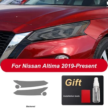 2-piece automobilių žibintų apsauginės plėvelės Nissan Altima 2019 2020 žibintų remontas skaidri juoda TPU lipdukas priedai