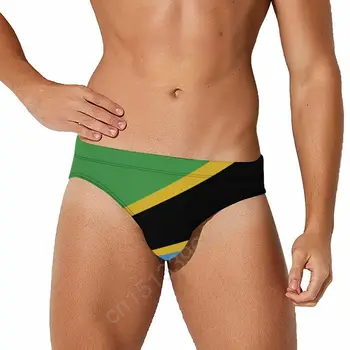 2023 Seksualus Plaukti Trumpas Bikini Vėliava, Tanzanija Daugiau ŠALIES Vyrų Paplūdimio Sporto Maudymosi Trumpikės Sporto Šortai
