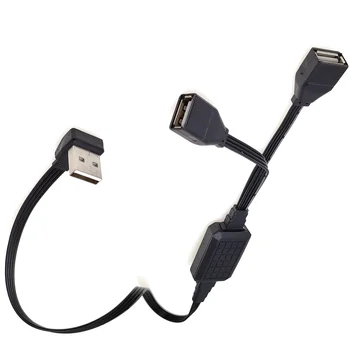 20CM-110CM Dual duomenų USB 2.0, 1 vyras ir 2 moterys, maitinimo adapteris ir platintojas, USB įkrovimą, maitinimo kabelis, kabelis-prailgintojas
