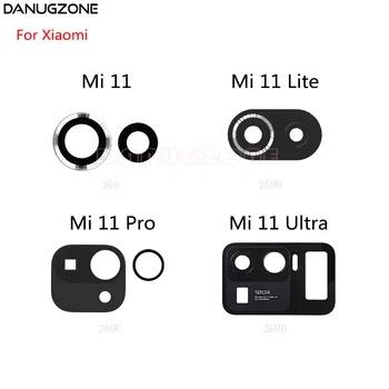 2VNT/Daug Xiaomi Mi 11 Lite Ultra Pro Galinį Objektyvo Galinio vaizdo Kamera, Stiklinis Lęšis Veidrodis