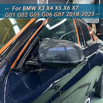 2vnt M Stiliaus Automobilio galinio vaizdo Veidrodžio Dangtelis BMW X3 X4 X5 X6 X7 G01 G02 G05 G06 G07 2018-2023 ABS Blizgesio Juoda/Anglies Ieškoti