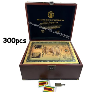 300pcs/box Zimbabvė Derliaus googolplex Konteineriai su UV Serijos Numeris šimtas trilijonų Banknotų Pažymėkite Kolekcionuojamų