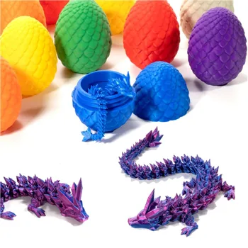 3D Atspausdintas Kiaušinių Dragon Visiškai Sujungtas Crystal Dragon Namų Dekoro Vykdomosios Stalas Išskleidimo Žaislas, Autizmo ADHD Žaislas Suaugusiems