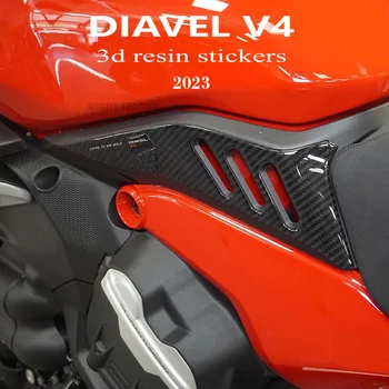 3D Lipdukas, Motociklų Aksesuarai Pusėje Plotas Raštas 3D Epoksidinės Dervos Lipduku Komplektas Ducati Diavel V4 2023-