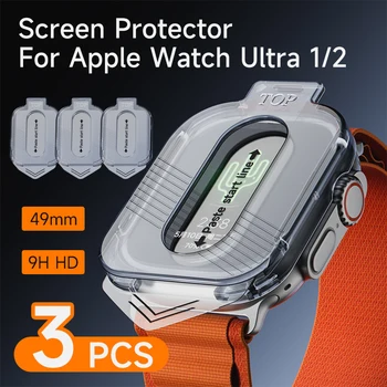 3Pcs Aukštos raiškos 9H Grūdintas Stiklas Smartwatch Screen Protector for Apple Žiūrėti Ultra 2 49mm