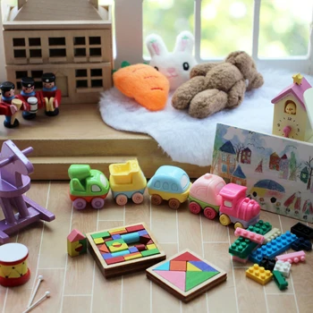 3pcs Naujas Miniatiūriniai Kūrybiškumą Animacinių Lėlių Vaikų Kambarį, Automobilio Modelio, Mini Namų Puošmena Lėlės Priedai Žaislas