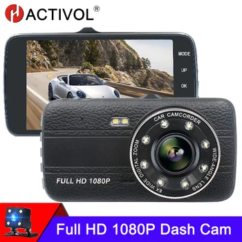 4 Colių Brūkšnys Cam Priekinio ir Galinio vaizdo Kamera, Vaizdo magnetofoną, Dual Lens Car Dvr Ciklo Įrašymo Naktinio Matymo G-sensor 1080P Dashcam