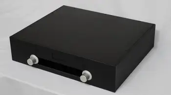 430*100*358mm Anoduoto black Pilnas aliuminio preamplifier važiuoklės audio box 