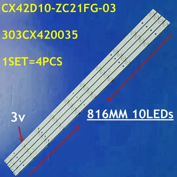4PCS LED Apšvietimo Juostelės 10lamp CX42D10-ZC21FG-03 For CX416M03 CX420DLEDM LE-4219H V420HJ2-P01 F42C7000E 42CF19-T2 L4240FHD