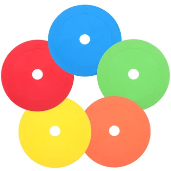 5 Vnt. Diskų Logo Mygtukai Žymėjimo Ženklai Futbolo Mokymo Diskai, Futbolo Kamuolius Įrankis Pagalvėlės Naudotis Plokštė