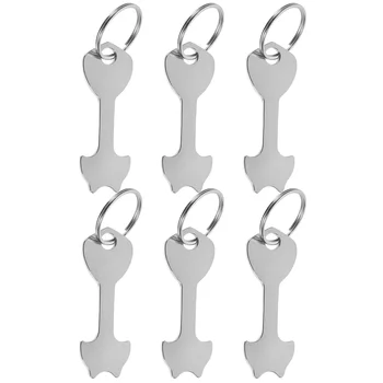 6Pcs Pirkinių Vežimėlio Žetonų paketų prižiūrėtojų raktinę Pirkinių Nešiojamų Krepšelį Žetonai, Raktų Žiedas 
