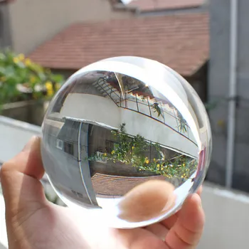 80mm Stiklo Magija Fotografijos Reikmenys Kamuolys Mediniais, Azijos kvarcas, super aišku, namų dekoro, nuolaida