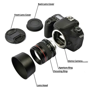 85mm F1.8 Fotoaparato Objektyvą Canon F1.8 Didelė Diafragma, Fiksuoto Židinio Portretas Makro Grynas Rankinis Fokusavimas SLR Fotoaparato Objektyvą