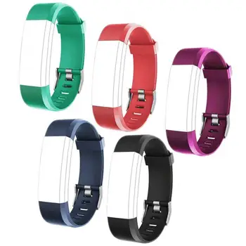 Apyrankė Silikono Pakeisti Watchband ID115 Plius/ID115HR Plius Riešo Juostos Dirželis Raudona Juoda Mėlyna Violetinė Žalia Smart Žiūrėti Bracele
