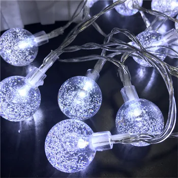 Atostogų Šviesos Grandinės Kamuolys LED String Apšvietimo 3M 10M, 20M Lempos Lemputė Šviesos Eilutę Vandeniui Lauko Vestuvės, Kalėdos, Led Eilutę