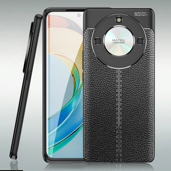 Atveju Huawei Honor X50 5G Litchi Modelio odiniai Minkšti TPU PADENGTI X50 Ultra Classic Verslo Coque 