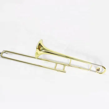 Aukštos kokybės trombonas priemonė aukso lakuotas standartas trombonas