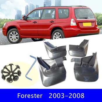 Automobilių 4Pcs Juoda Purvo Atvartais Splash Apsaugai Purvasargių Fender Už Subaru Forester 2003-2008 m.