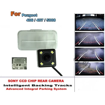 Automobilių Protingas Stovėjimo Dainos Kamera / HD Atgal į viršų Atbuline Kamera Galinio vaizdo Kamera Peugeot 406 / 407 / 5008