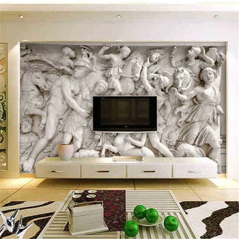 beibehang Užsakymą foto tapetai 3D Europos Romėnų skulptūros meno tapetų restoranas retro sofa fone 3d tapetai, 3d freskos