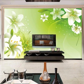 beibehang Užsakymą tapetai, 3d foto freskos romantiška svajonė magnolija TV fono sienos šviežių lily gyvenimo kambario, miegamasis 3d tapetai