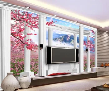 beibehang Užsakymą tapetai Gamta graži nuotaika tapetai miegamajame, gyvenamasis kambarys, TV foną, sienos popieriaus Besiūlių 3D stereo freskos