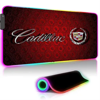 C-Cadillac Logotipą, Automobilių RGB Didelis Kilimėlis Pc Žaidimų Klaviatūra, Pelės Padas Nešiojamas Office LED Šviesos Stalo Kilimėlis Kompiuterinių Žaidimų Kilimas