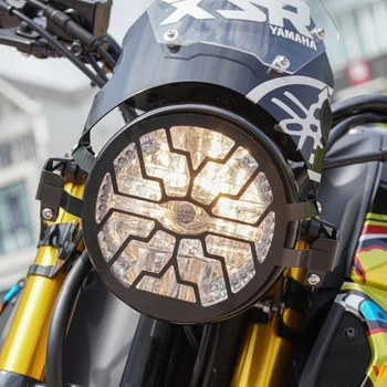 CarDutiful už YAMAHA XSR-155 2019-2022 Motociklo priekinis žibintas Skydas Guard Raštas Žibintai Akių Grotelės Padengti