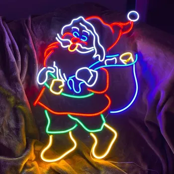 Custom Neon Led Ženklas Linksmų Kalėdų Atostogų Atmosferą Žibintai Asmeninę Logotipo Dizainas Vestuvių, Gimtadienio LED Neoninis Ženklas