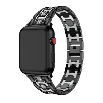 Deimantiniai metalo diržu, Apple watch Ultra 49mm 7 8 45mm 41mm Dviejų atspalvių pakeitimo dirželis iwatch6 5 4 3 SE 44mm 40mm 42mm Grupė
