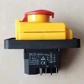 DKLD DZ-6-2 Elektromagnetinis Jungiklis Avarinio Stabdymo toks mygtukas Jungiklius, Pramoninių Staklių Įranga AC-3 AC250V 15A 5E4