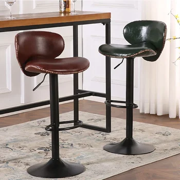 Ergonomiškas Dizainas, Baro Kėdės, Counter Sudaro Stalas Aukšto Namų Retro Kėdė Kambarį Odos Pusryčiai Cadeira Silla Baldai