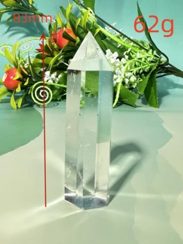 Gamtos Crystal White Lydyto Akmens Magic Wand Bokštas Šešiakampe Obeliskas Kūrinys, Rafinuotas Ir Spalvingas Gydymo Aura Feng Shu