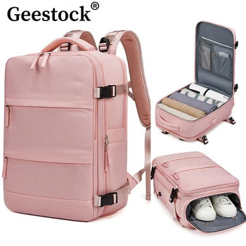 Geestock Kelionių Kuprinė Unisex Nešiojamas Krepšiai Multi-Funkcija Moterų Bagažo Krepšys Didelės Talpos Lagaminą USB Įkrovimo Kuprinę