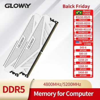 Gloway Memoria RAM ddr5 4800mhz 32GB(16GBX2pcs) 5200mhz Darbalaukio memoria ddr5 RAM Dual Channel Computador Stalinį KOMPIUTERĮ